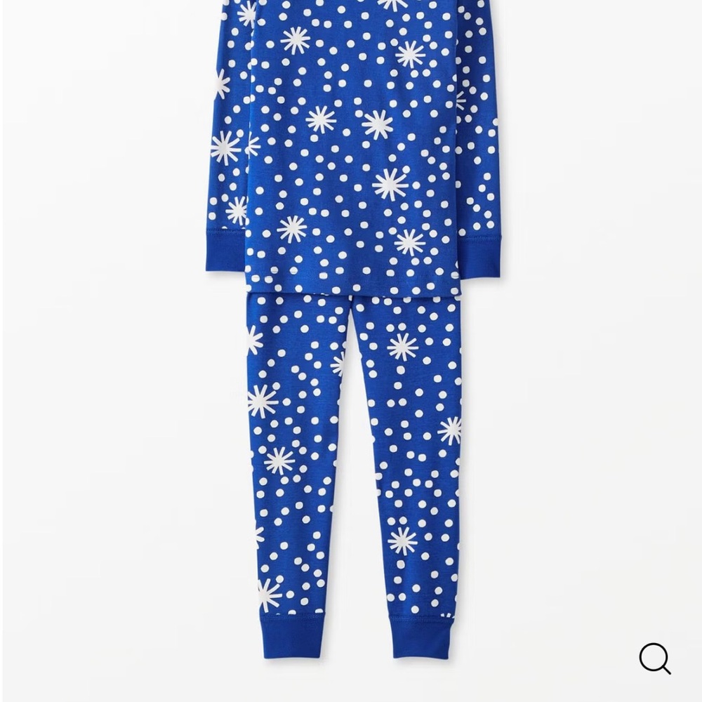 Hanna Andersson Blue and White Dot Pajama Set
